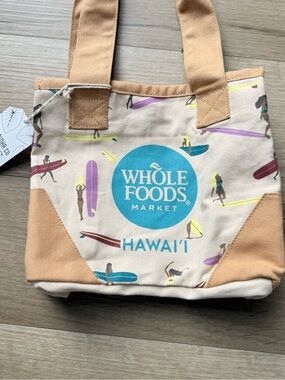 Whole Foods Hawaii x Tag Aloha Surfer Girls Mini Canvas Tote Bag NWT Exclusive